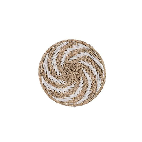 AMAZONAS Wall decoration white, natural, Ø 25 cm