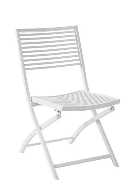 JESSE Folding chair white, beige H 84 x W 45 x D 61 cm - best price from Maltashopper.com CS667331