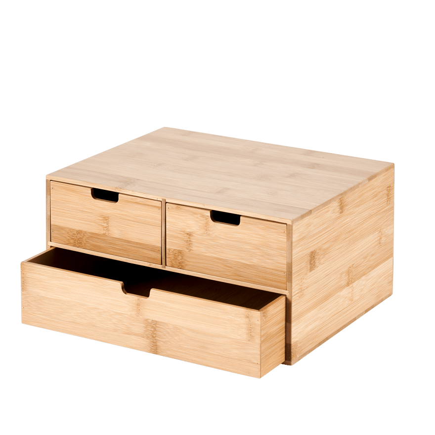 BAMBOO Storage unit 3 drawers, natural