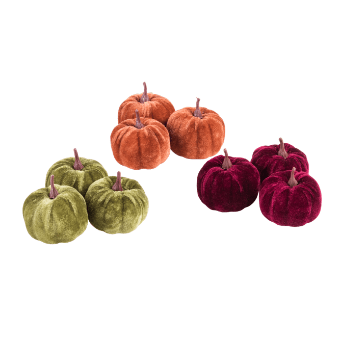 Casa VELVET SET 9 PUMPKINS