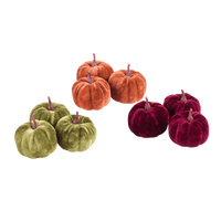 VELVET 9 multicolored decorative pumpkinsØ 6 cm - best price from Maltashopper.com CS635082
