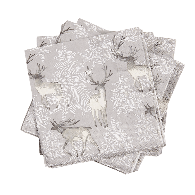 ELKS FOREST Set of 20 paper napkins in various colors W 25 x L 25 cm - best price from Maltashopper.com CS677824