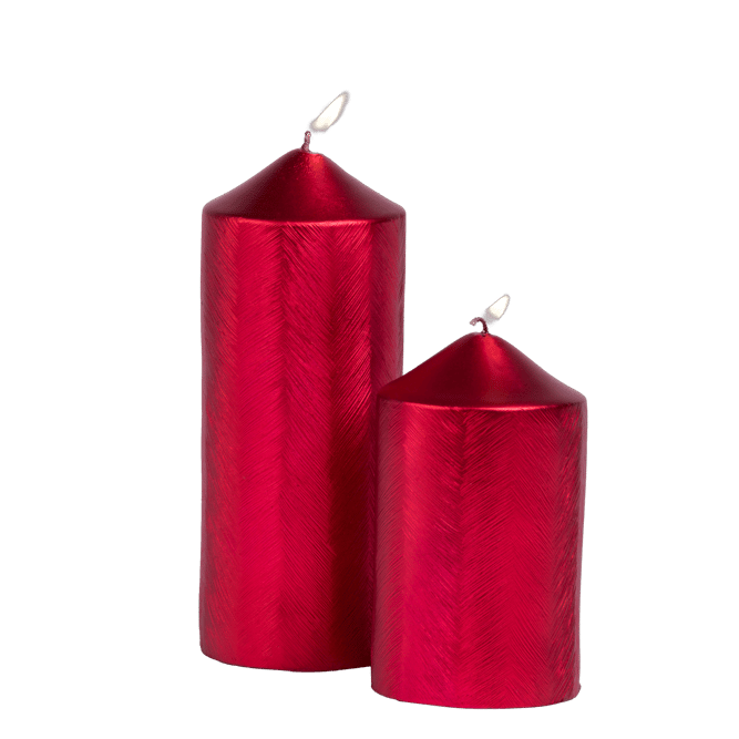 PILAR Red candle H 12 cm - Ø 7 cm - best price from Maltashopper.com CS609070