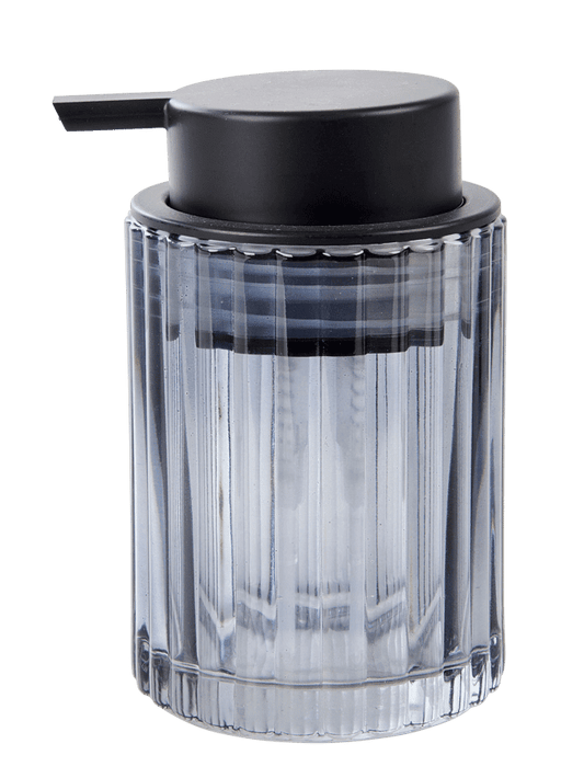 Casa VITRUM DELUXE Soap dispenser black, dark gray H 12 cm - Ø 7,5 cm