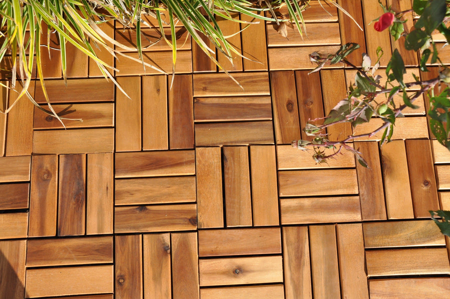 ACACIA INTERLOCKING TILE 30X30X H 2.4 CM