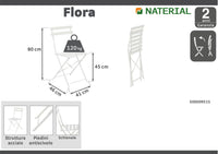 FLORA NATERIAL FOLDING CHAIR ECRU STEEL 41X47XH80 - Premium Garden Chairs from Bricocenter - Just €38.99! Shop now at Maltashopper.com