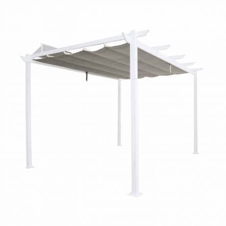 OMEGA NARIATAL - Pergola - steel anthracite polyester cover - White 2.85x4 m