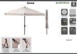 AVEA NATERIAL - Aluminum umbrella with white polyester cloth - Gray 3 M - best price from Maltashopper.com BR500011235