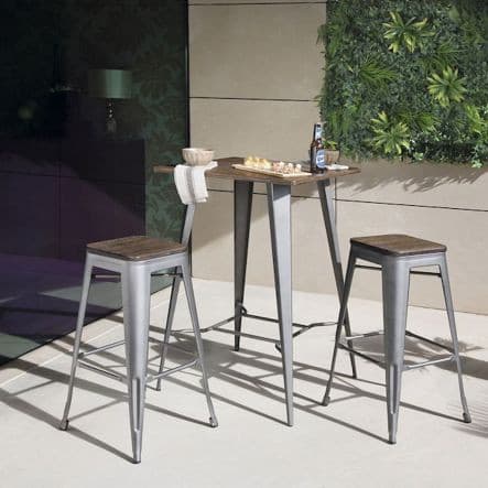 Bar stool 76X46.5X46.6 steel bamboo