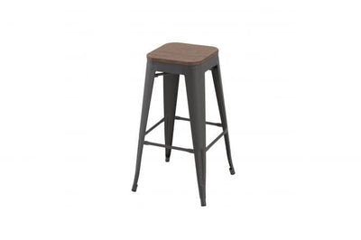 Bar stool 76X46.5X46.6 steel bamboo - best price from Maltashopper.com BR500012508