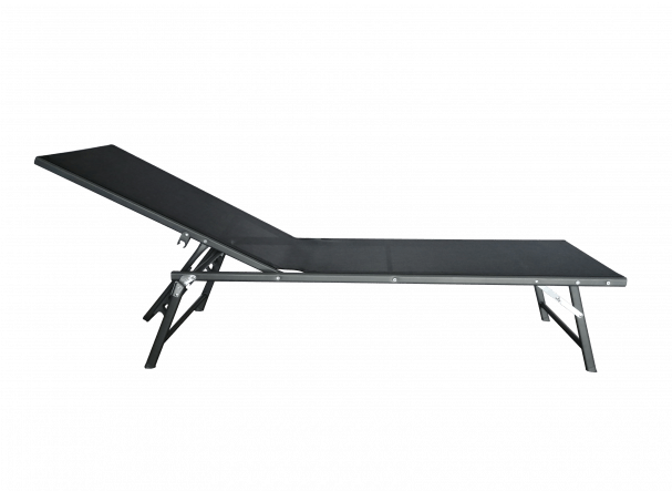 Bricocenter MALLORCA STEEL TEXTILENE LOUNGER BLACK