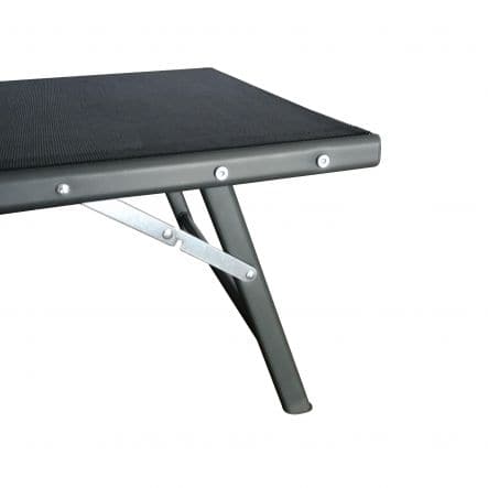 Bricocenter MALLORCA STEEL TEXTILENE LOUNGER BLACK