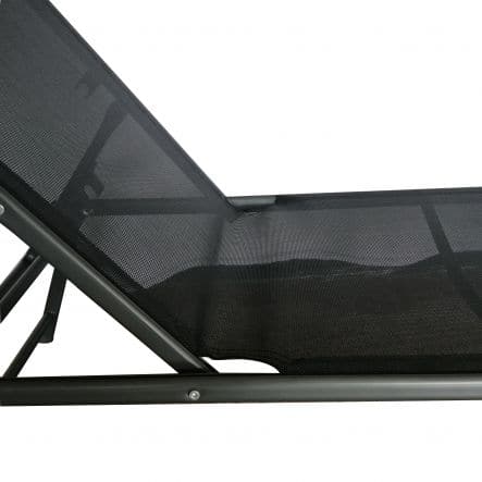 Bricocenter MALLORCA STEEL TEXTILENE LOUNGER BLACK