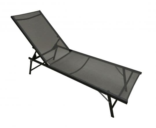 MALLORCA STEEL TEXTILENE LOUNGER BLACK