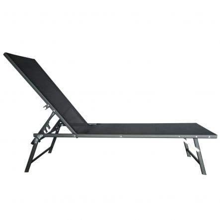 MALLORCA STEEL TEXTILENE LOUNGER BLACK