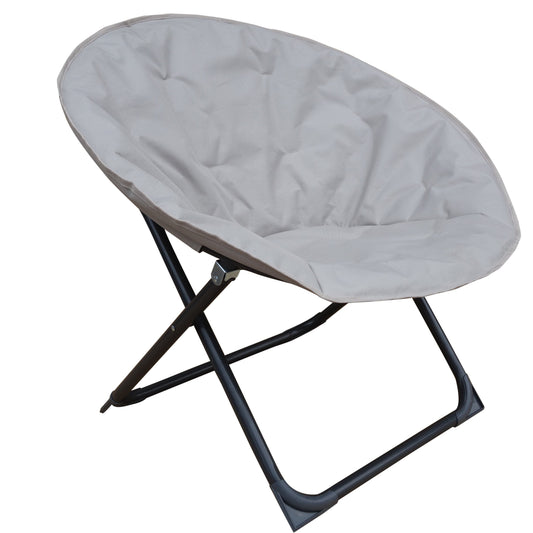 MOON STEEL POLYESTER FOLDING CHAIR DOVE GREY