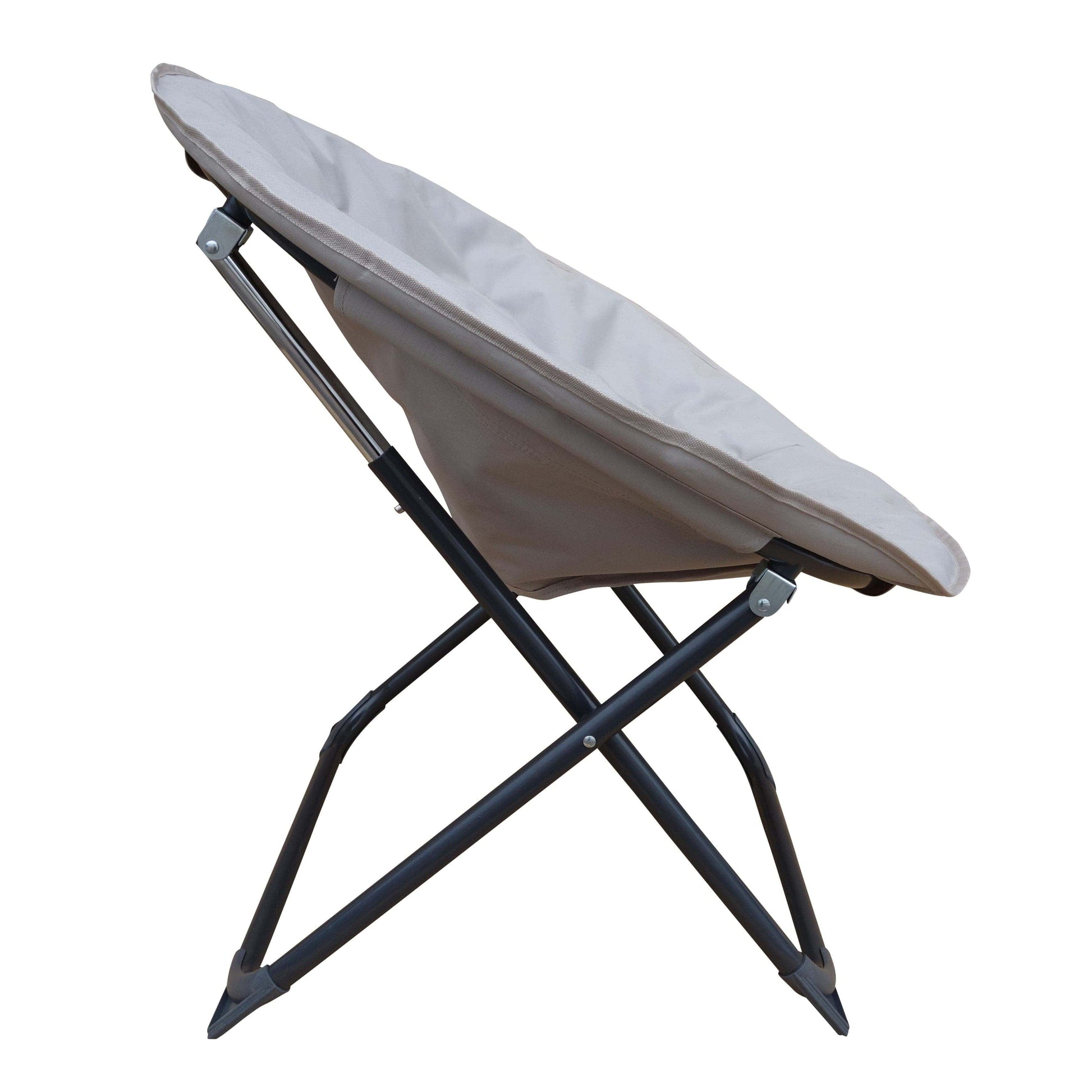 Bricocenter MOON STEEL POLYESTER FOLDING CHAIR DOVE GREY