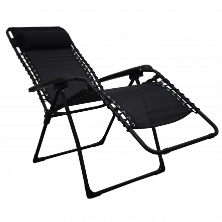 Bricocenter MULTIPO RELAX ARMCHAIR STEEL TEXTILENE WITH BLACK UPHOLSTERED CUSHION