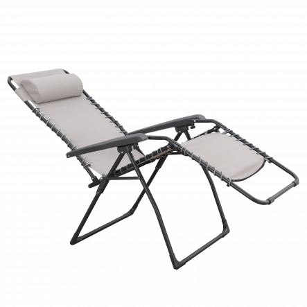 Multiple relaxation armchair in textilene, steel with tortora, padded, cushion - Premium Sun Loungers and Armchairs from Bricocenter - Just €104.99! Shop now at Maltashopper.com