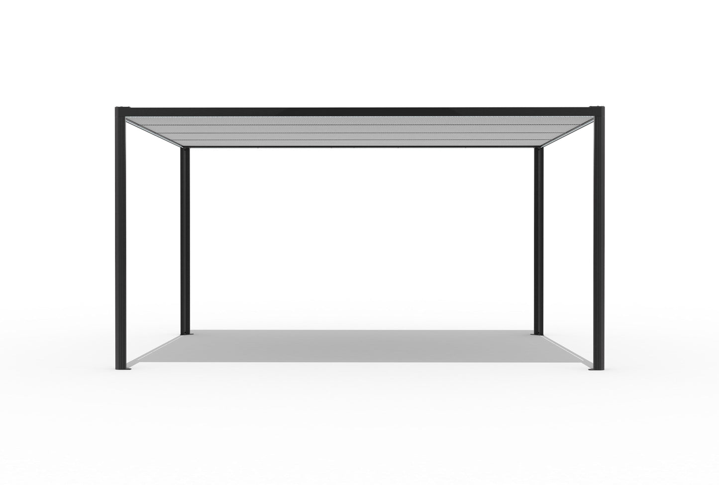 PERGOLA IN ALUMINUM GLICINE L294xP294xH235 anthracite, motorized cover, led
