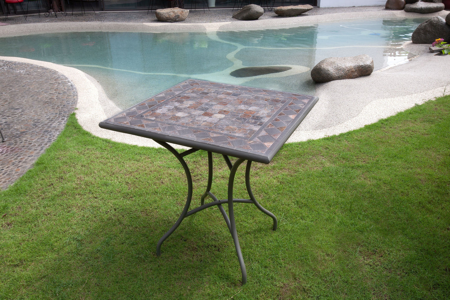 Table in mosaic and iron 70X70cm