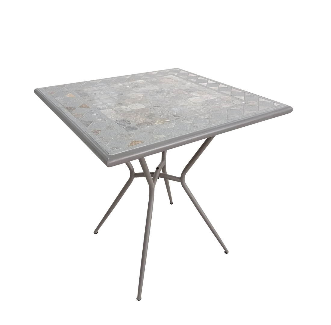 Table in mosaic and iron 70X70cm - best price from Maltashopper.com BR500012924