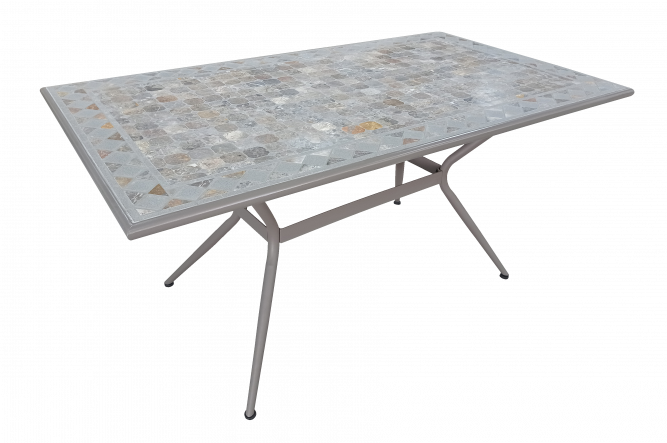 MAURO Table mosaic and iron 160X90cm