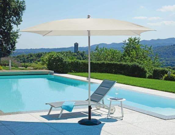 STRESA SUNSHADE 2X50 X 2.50 MT OLEFIN ECRU FABRIC 190GR ALUMINIUM POLE