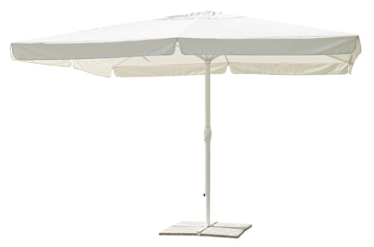 Bricocenter VERBANIA ECRU UMBRELLA 4X4MT With crank polyester canvas 300gr with windproof