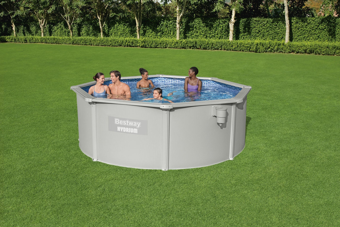 HYDRIUM - swimming pool, 360x120cm, with sand filter, cover and base mat included