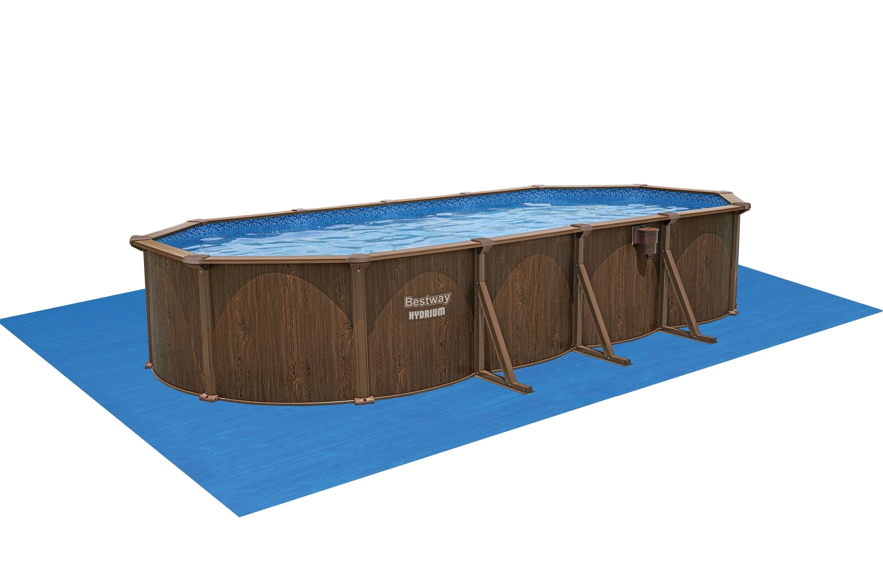 PISCINA HYDRIUM OVALE 730X360X130CM CAP.27.090L POMPA FILTRO A SABBIA