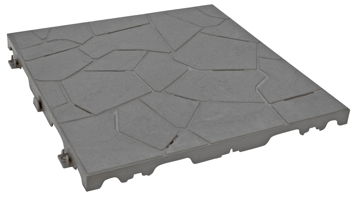 Bricocenter SNAPTILE GARDEN TILE 38X38X2.5 LIGHT GREY