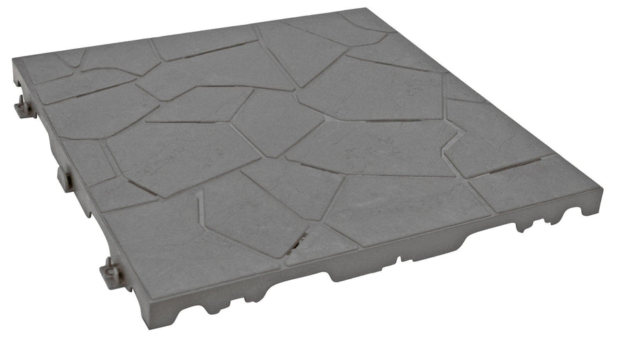 Bricocenter SNAPTILE GARDEN TILE 38X38X2.5 LIGHT GREY