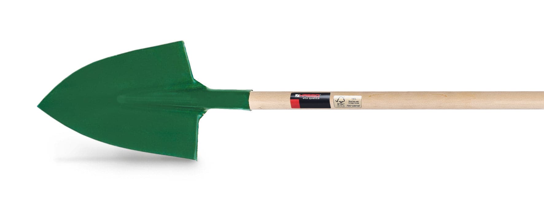 Bricocenter HASSO PRESSED STEEL POINTED SPADE WITH FSC BEECH HANDLE CM 100