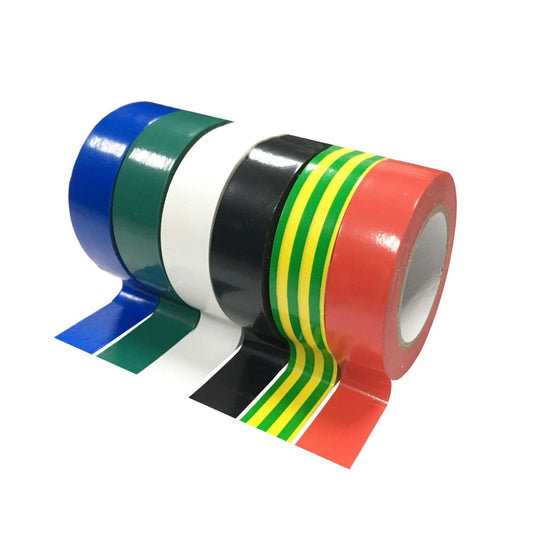 6 PCS PVC INSULATING TAPE 10MTX15MMX1.5MM ASSORTED COLOURS - best price from Maltashopper.com BR420002286