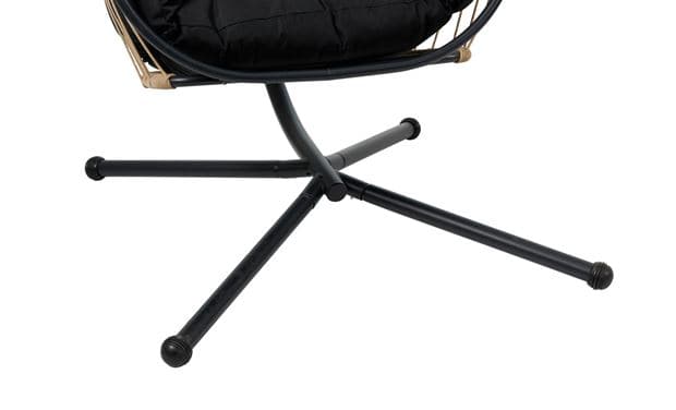BAZAI Hanging chair with black support stand H 190 x W 110 x D 96 cm