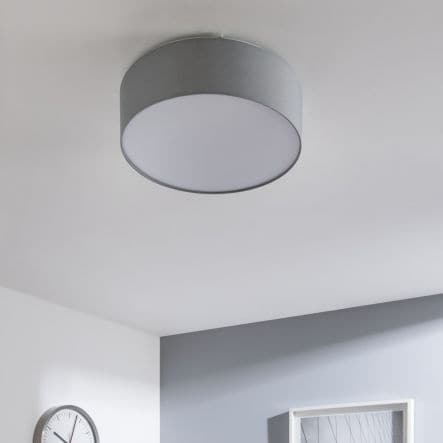 SITIA CEILING LIGHT FABRIC GREY D48 3XE27=40W - best price from Maltashopper.com BR420005484