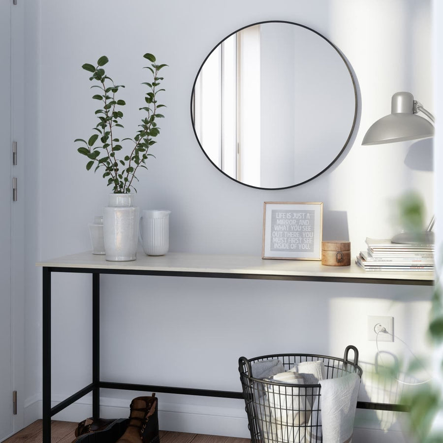 Bricocenter CIRCLE MIRROR 50 CM METAL BLACK