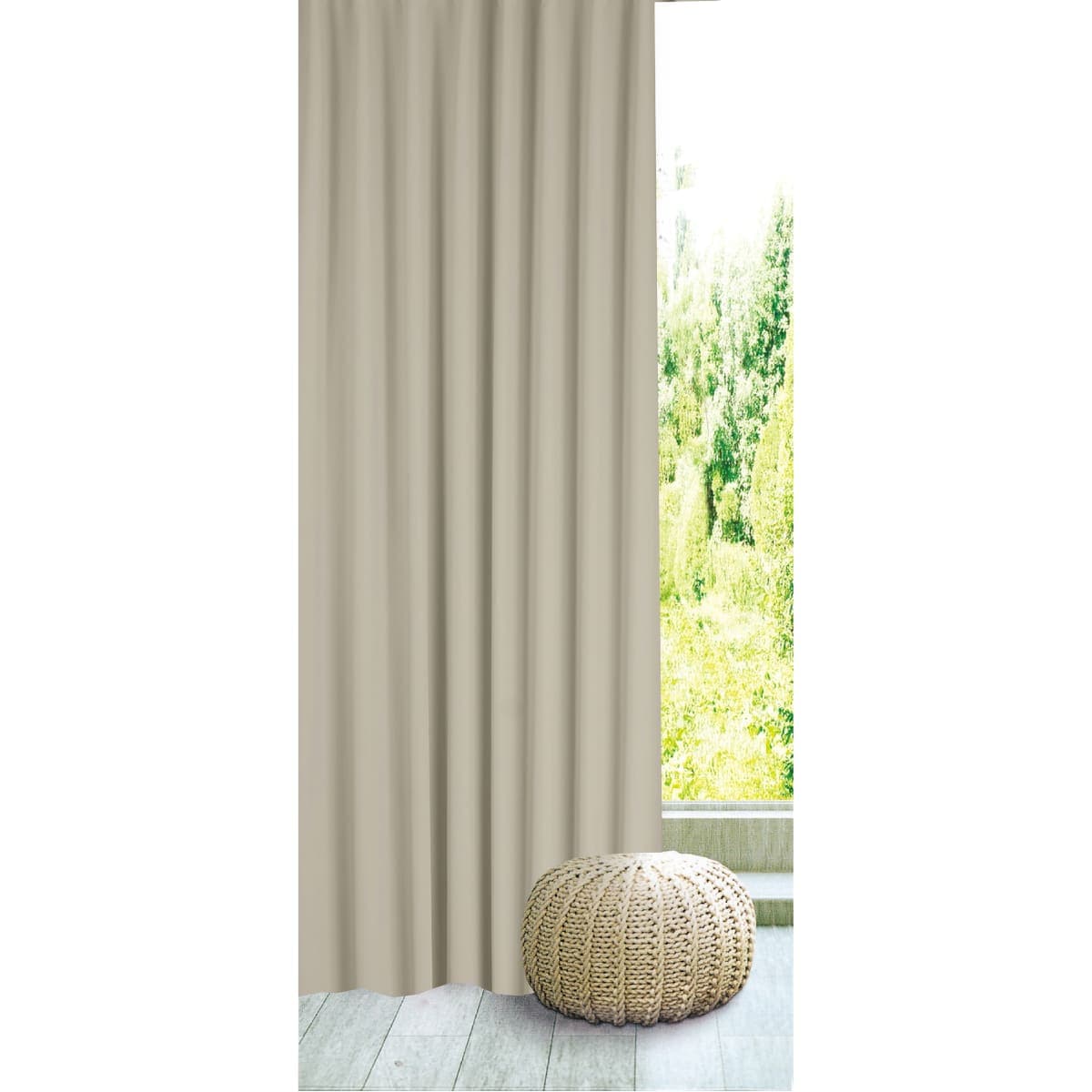 CAROL MOON OPAQUE CURTAIN 200X280 CM WEBBING AND CONCEALED HANGING LOOP - best price from Maltashopper.com BR480009482