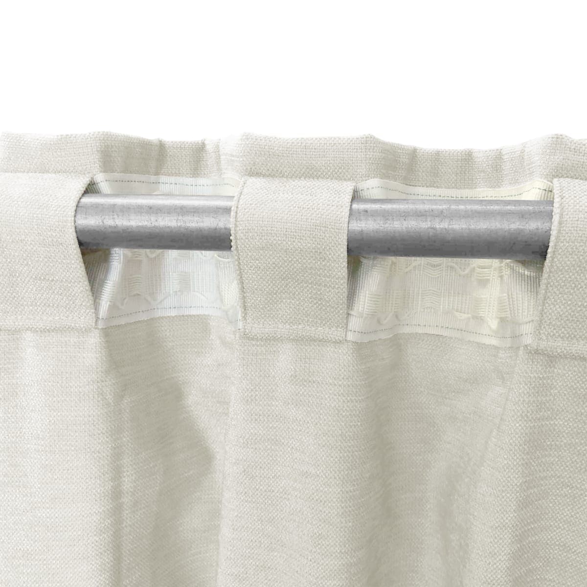 BEIGE OPAQUE CAROL CURTAIN 200X280 CM WEBBING AND CONCEALED HANGING LOOP - best price from Maltashopper.com BR480009481