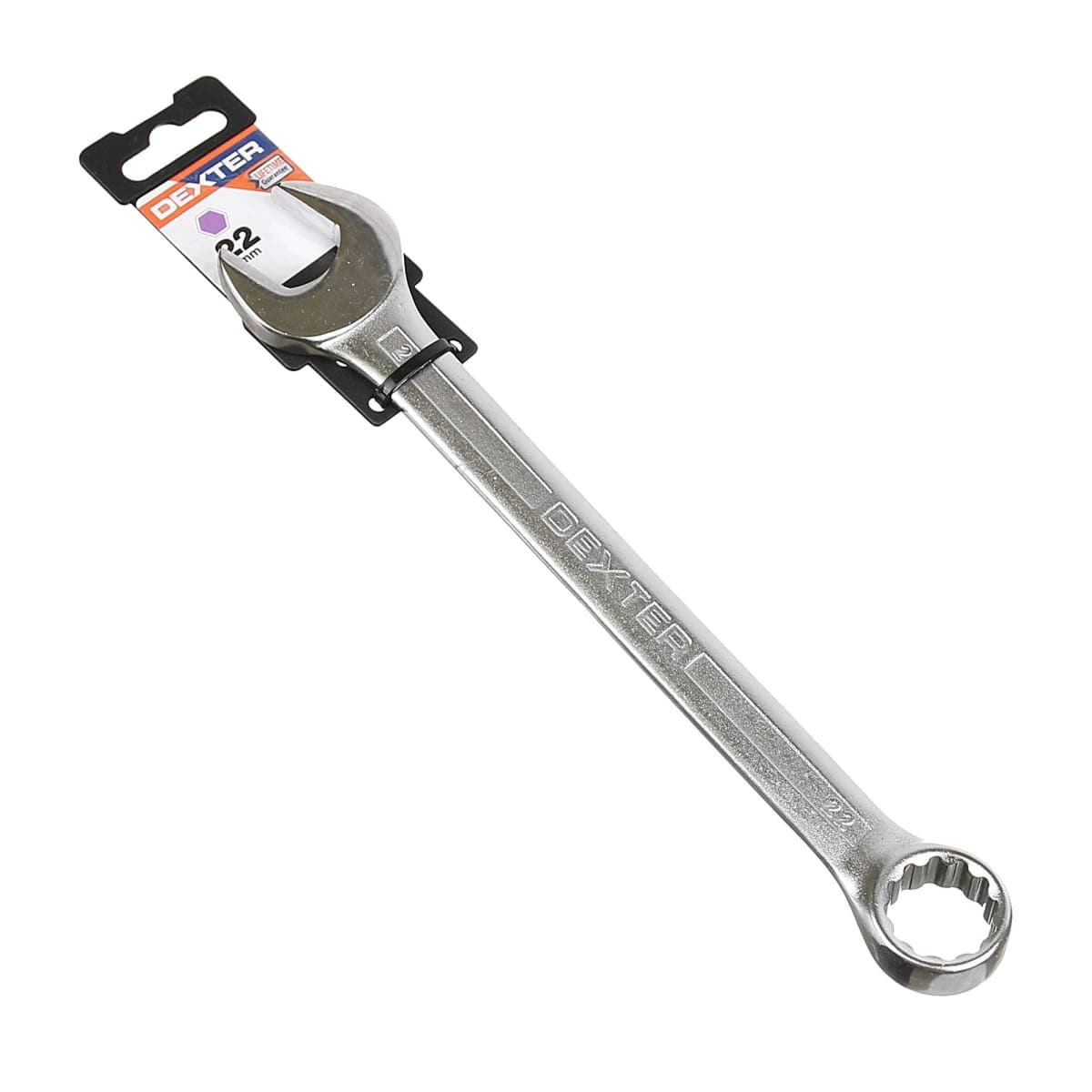 DEXTER COMBINATION SPANNER 22MM, LENGTH 259MM IN CHROME VANADIUM