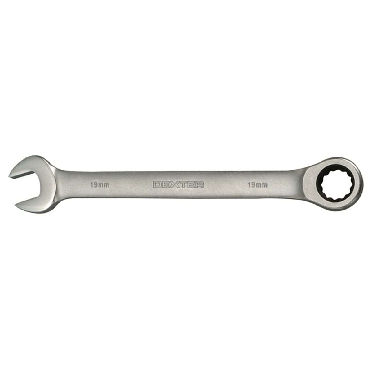 19 MM DIAMETER COMBINATION RATCHET SPANNER, CHROME VANADIUM