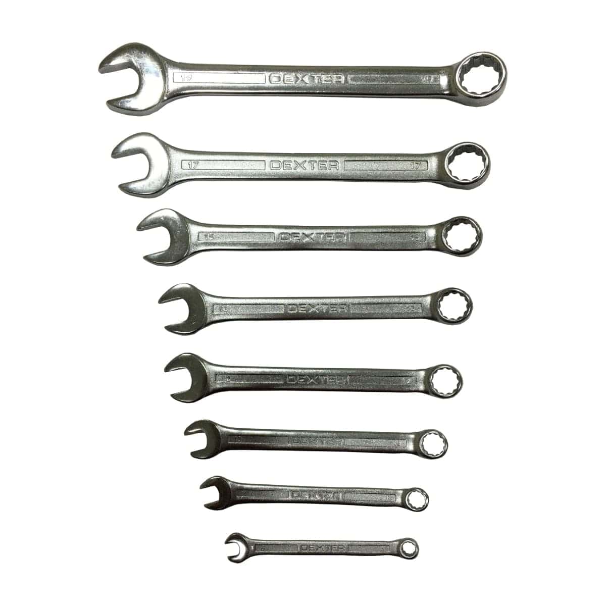 Bricocenter DEXTER COMBINATION SPANNER SET OF 6, ASSORTED SIZES, CHROME VANADIUM