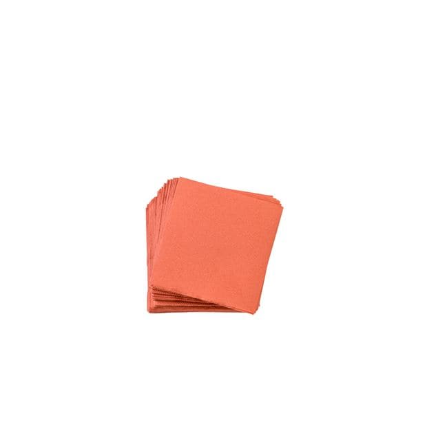 SOFT UNI Set of 50 orange napkins W 19 x L 19 cm - best price from Maltashopper.com CS654059