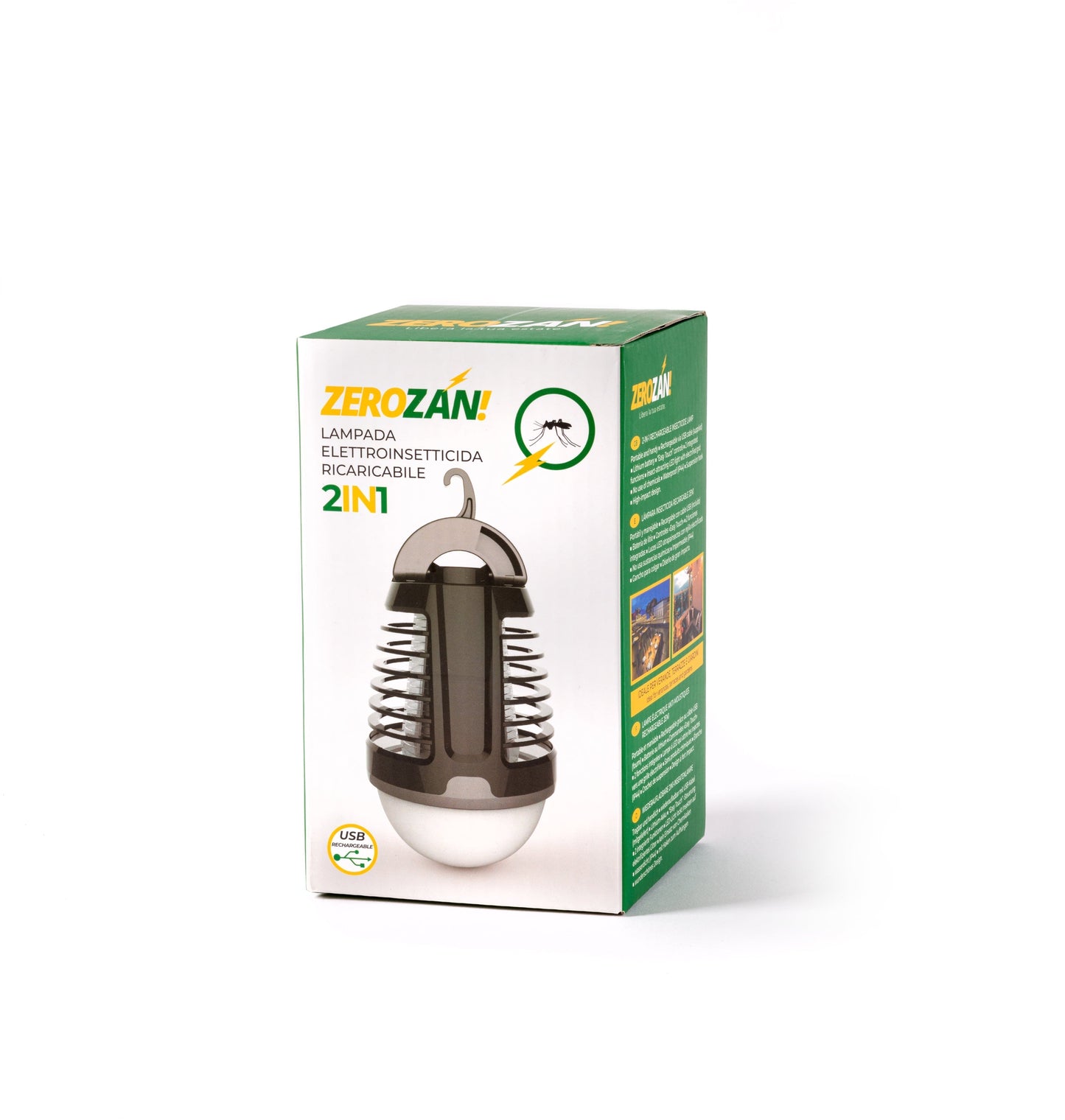 2-IN-1 ELECTRO-INSECTICIDE LAMP WITH USB RECHARGEABLE BATTERY