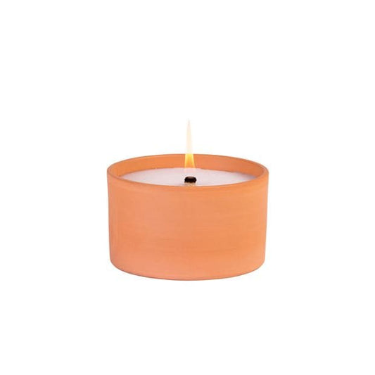 Casa CITRONELLA White terracotta candle H 8 cm - Ø 13.5 cm