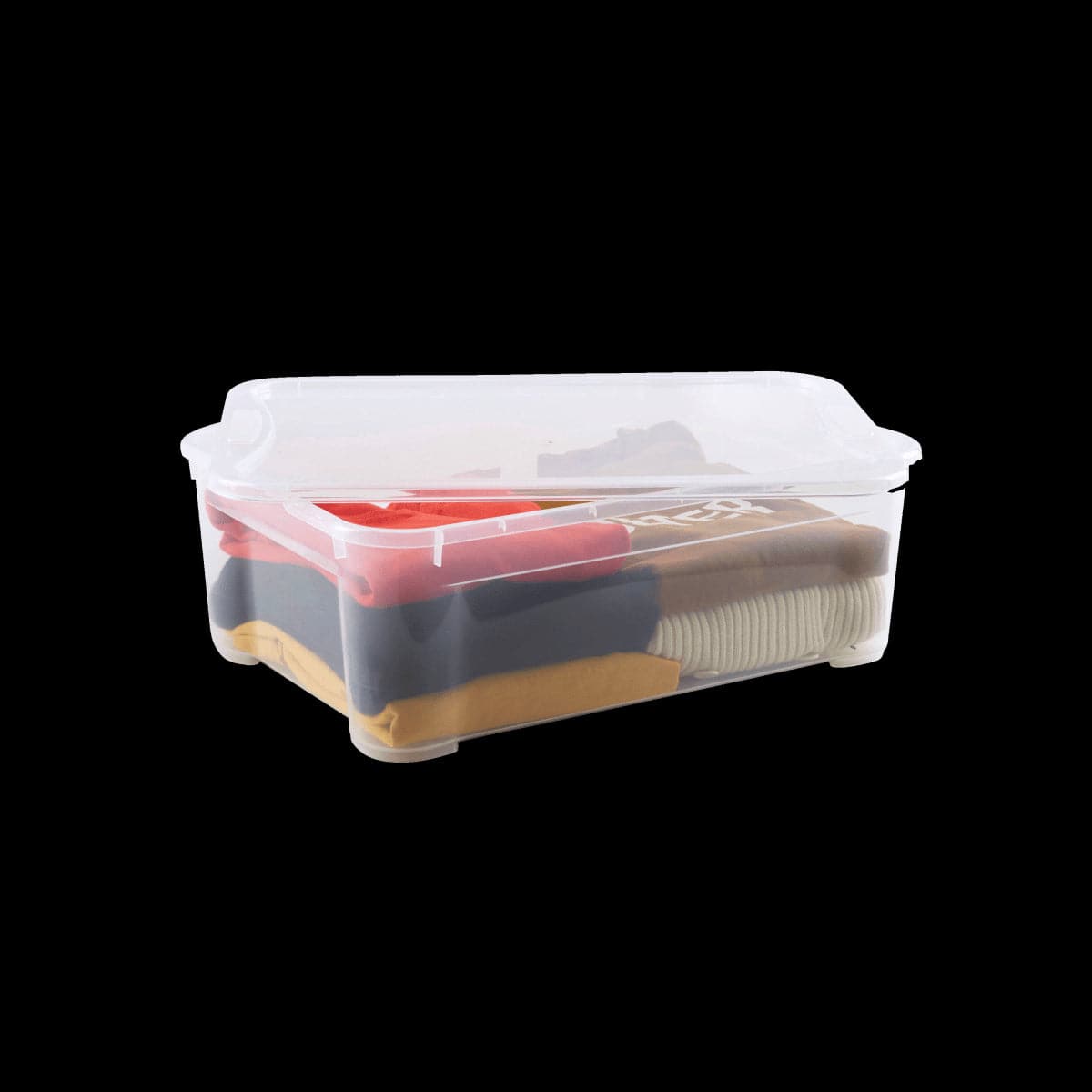 T BOX M L55.5xP39xH19CM 30LT TRANSPARENT PLASTIC LID CONTAINER - best price from Maltashopper.com BR410230001