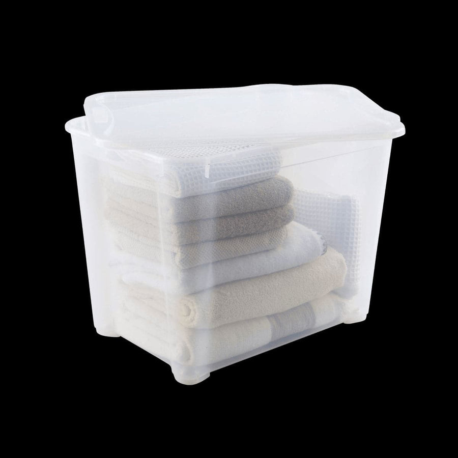T BOX XL L55.5xP39xH42.5CM 70LT TRANSPARENT PLASTIC LID CONTAINER - Premium Plastic containers from Bricocenter - Just €23.99! Shop now at Maltashopper.com