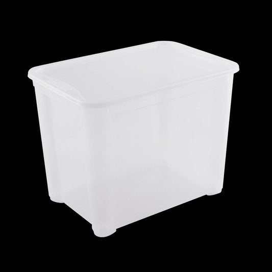 T BOX XL L55.5xP39xH42.5CM 70LT TRANSPARENT PLASTIC LID CONTAINER - best price from Maltashopper.com BR410230003