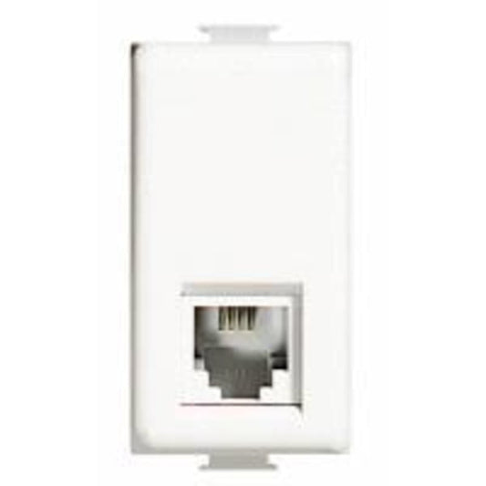 TELEPHONE CONNECTOR RJ11 MATIX WHITE - best price from Maltashopper.com BR420100748